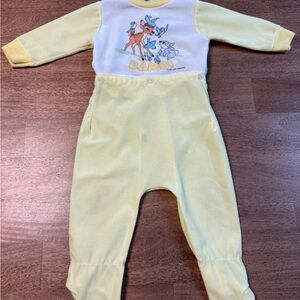 Vintage Disney Bambi Yellow Kids One Piece